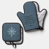 Aristotle Winter Quote Decor For Home Ovenwant & Pannenlap Set (Voorkant / Achterkant)
