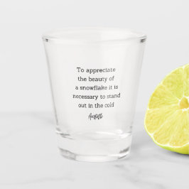 Aristotle Winter Quote Decor For Home Shot Glas