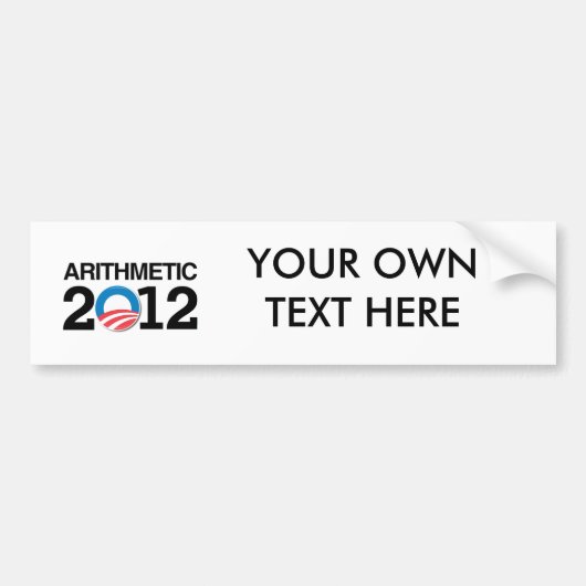 ARITHMETISCH MET OBAMA -.png Bumpersticker (Voorkant)