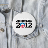 ARITHMETISCH MET OBAMA -.png Ronde Button 4,0 Cm (In situ)