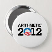 ARITHMETISCH MET OBAMA -.png Ronde Button 4,0 Cm (Voorkant /achterkant)