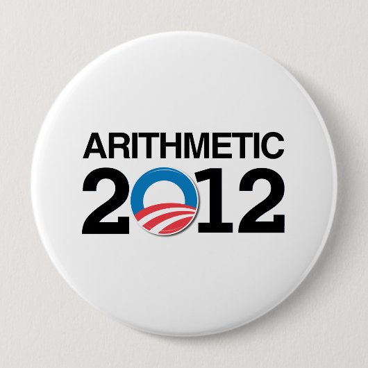 ARITHMETISCH MET OBAMA -.png Ronde Button 4,0 Cm (Voorkant)