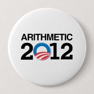 ARITHMETISCH MET OBAMA -.png Ronde Button 4,0 Cm