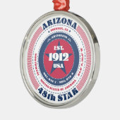 Arizona 48e staat kerstversiering metalen ornament (Links)