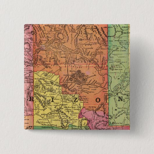 Arizona 6 vierkante button 5,1 cm (Voorkant)