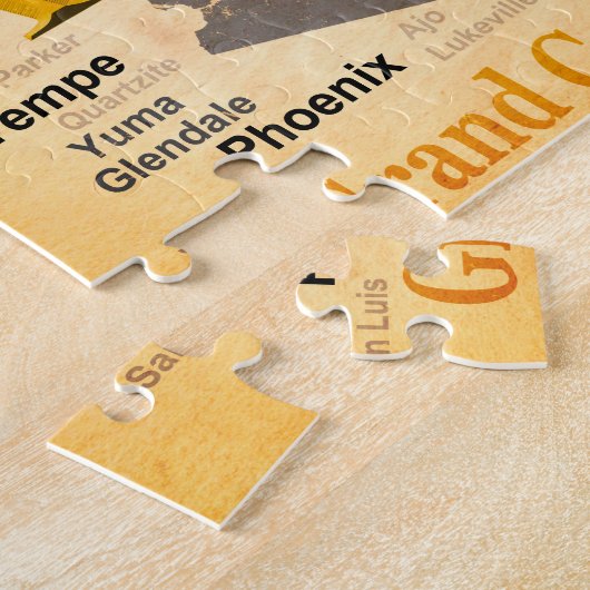 Arizona Aged Map Legpuzzel (Zijkant)