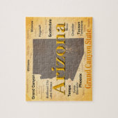 Arizona Aged Map Legpuzzel (Verticaal)