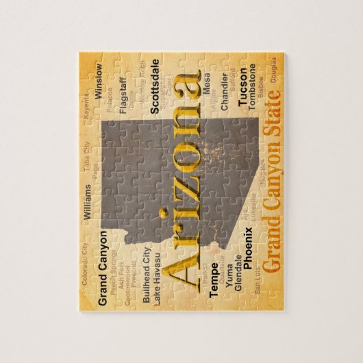 Arizona Aged Map Legpuzzel (Verticaal)