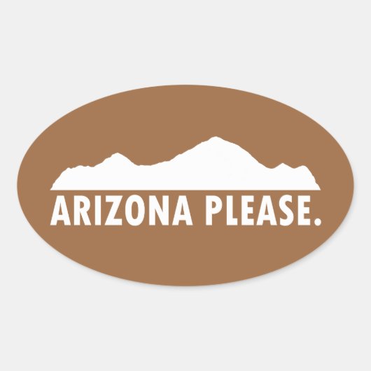 Arizona Alsjeblieft Ovale Sticker (Voorkant)