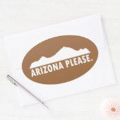 Arizona Alsjeblieft Ovale Sticker (Envelop)