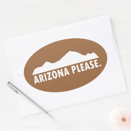 Arizona Alsjeblieft Ovale Sticker (Envelop)