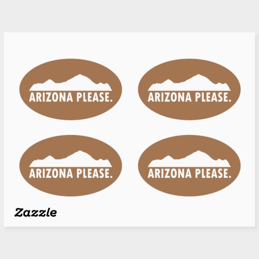 Arizona Alsjeblieft Ovale Sticker (Vel)