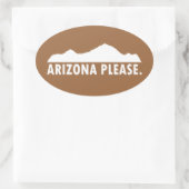 Arizona Alsjeblieft Ovale Sticker (Tas)