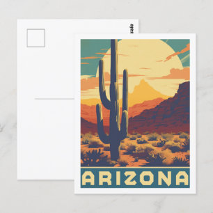 Arizona America Beroemde Vintage Reisplaats Briefkaart
