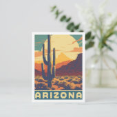 Arizona America Beroemde Vintage Reisplaats Briefkaart (Staand voorkant)