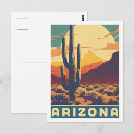 Arizona America Beroemde Vintage Reisplaats Briefkaart (Voorkant / Achterkant)