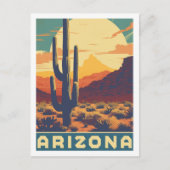 Arizona America Beroemde Vintage Reisplaats Briefkaart (Voorkant)