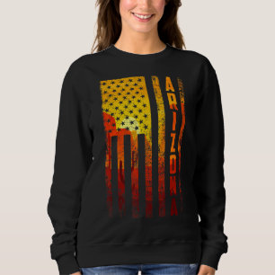 Arizona American Flag Pride Cactus Patriotic Wome Trui