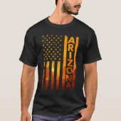 Arizona American Flag Pride Landscape Cactus T-shirt (Voorkant)