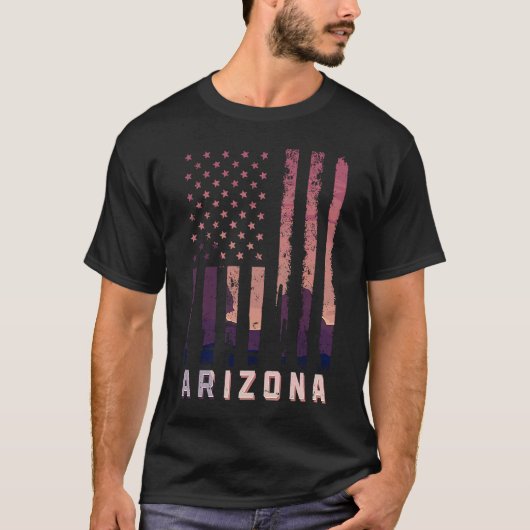 Arizona American Flag USA State Patriotic Arizonia T-shirt (Voorkant)