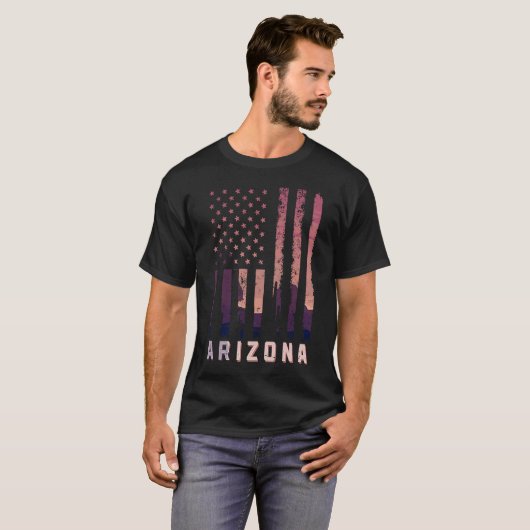 Arizona American Flag USA State Patriotic Arizonia T-shirt (Voorkant volledig)