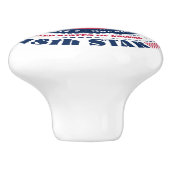 Arizona Amerikaanse staat Rood Wit Blauw Typografi Keramische Knop (Zijkant)