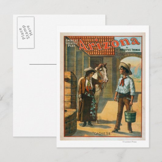 Arizona "Amerika's grootste spel" Cachese Briefkaart (Voorkant / Achterkant)