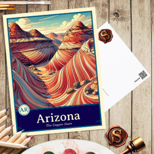 Arizona   Anime Style Cel Shaded Briefkaart
