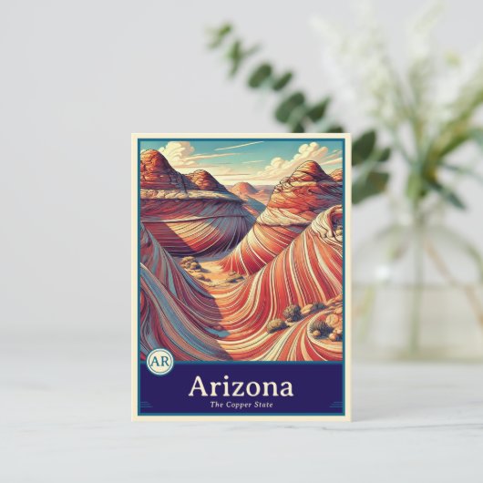 Arizona | Anime Style Cel Shaded Briefkaart (Staand voorkant)