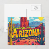Arizona ansichtkaart briefkaart (Voorkant / Achterkant)