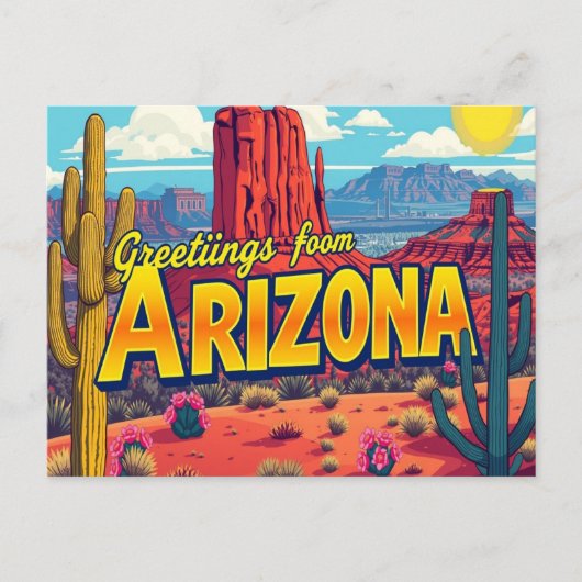Arizona ansichtkaart briefkaart (Voorkant)