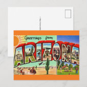 Arizona-ansichtkaart met groet briefkaart (Voorkant / Achterkant)