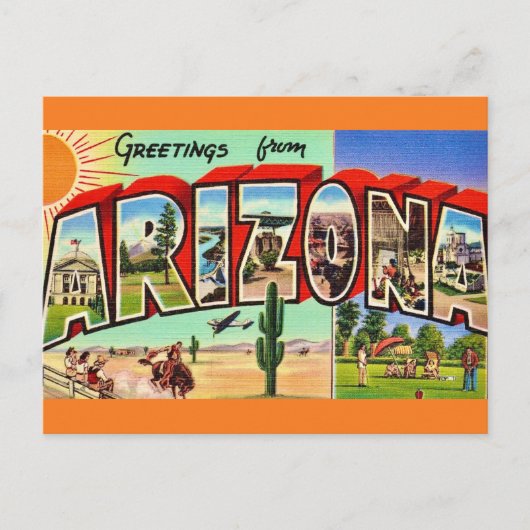 Arizona-ansichtkaart met groet briefkaart (Voorkant)