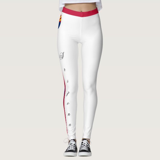 Arizona & Arizona Flag, mode VS, reizen/sport Leggings (Voorkant)
