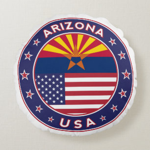Arizona, Arizona t-shirt, Arizona poster, sticker Rond Kussen