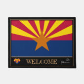 Arizona & Arizona Vlag huis mat/sport Verenigde St Deurmat (Voorkant)