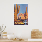 Arizona Art Santa Fe Reisposter Cowboy Print (Keuken)