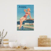 Arizona Art Santa Fe Reisposter Zwembad Poster (Keuken)