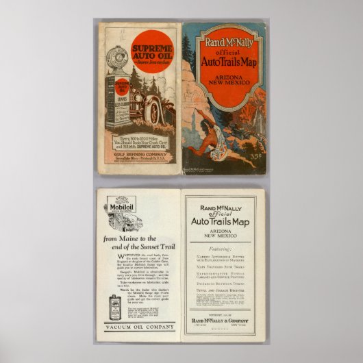 Arizona, autotrails in New Mexico Poster (Voorkant)