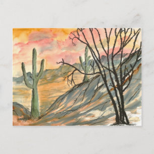 arizona avond zuidwesters landschapskunst briefkaart