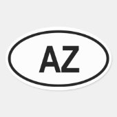 Arizona "AZ" Ovale Sticker (Voorkant)