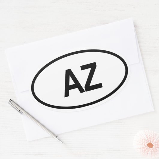 Arizona "AZ" Ovale Sticker (Envelop)