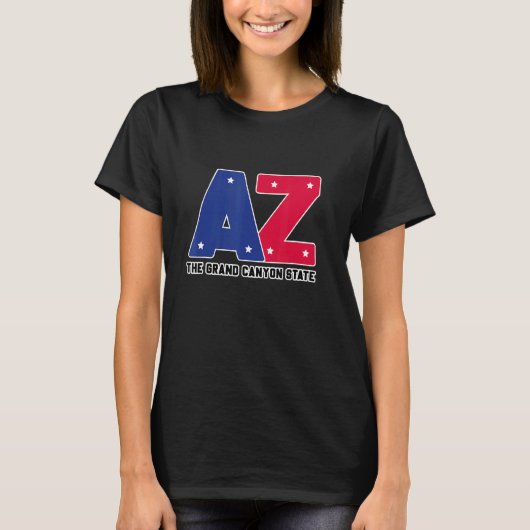 Arizona AZ Retro American Flags Pride T-shirt (Voorkant)