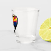 Arizona, AZ-staatsvlag in het hart Shot Glas (Rechts)