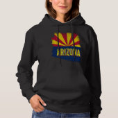  Arizona AZ State Flag Map Souvenir 70s Hoodie (Voorkant)