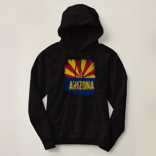 Arizona AZ State Flag Map Souvenir 70s Hoodie