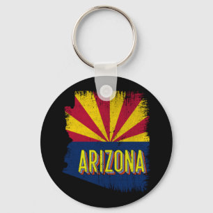 Arizona AZ State Flag Map Souvenir 70s Sleutelhanger