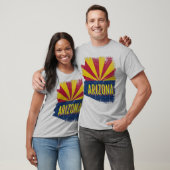  Arizona AZ State Flag Map Souvenir 70s T-shirt (Unisex)