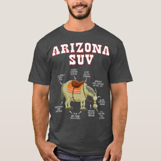 Arizona AZ SUV Funny Joke Horse Mule Souvenir T-shirt