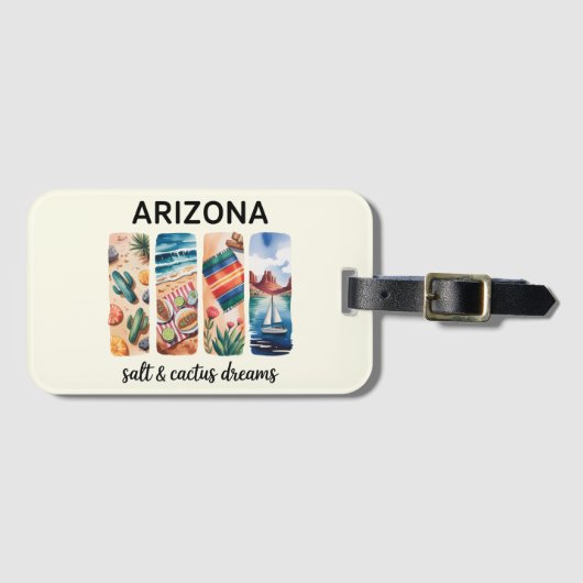 Arizona Bagagelabel – Salt & Cactus Dromen (Voorkant (horizontaal))